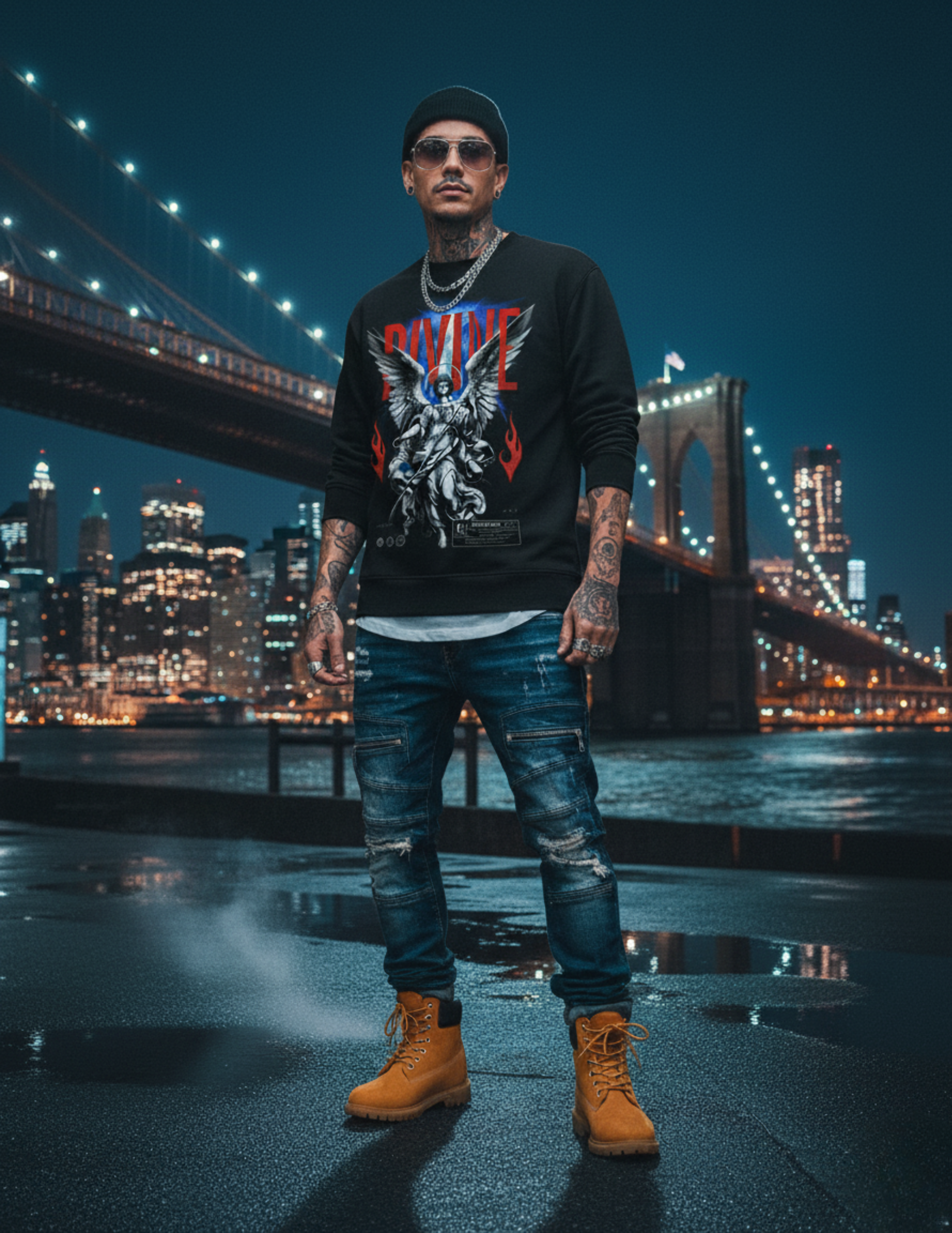 Divine Graphic Crewneck Sweatshirt - Unisex Heavy Blend