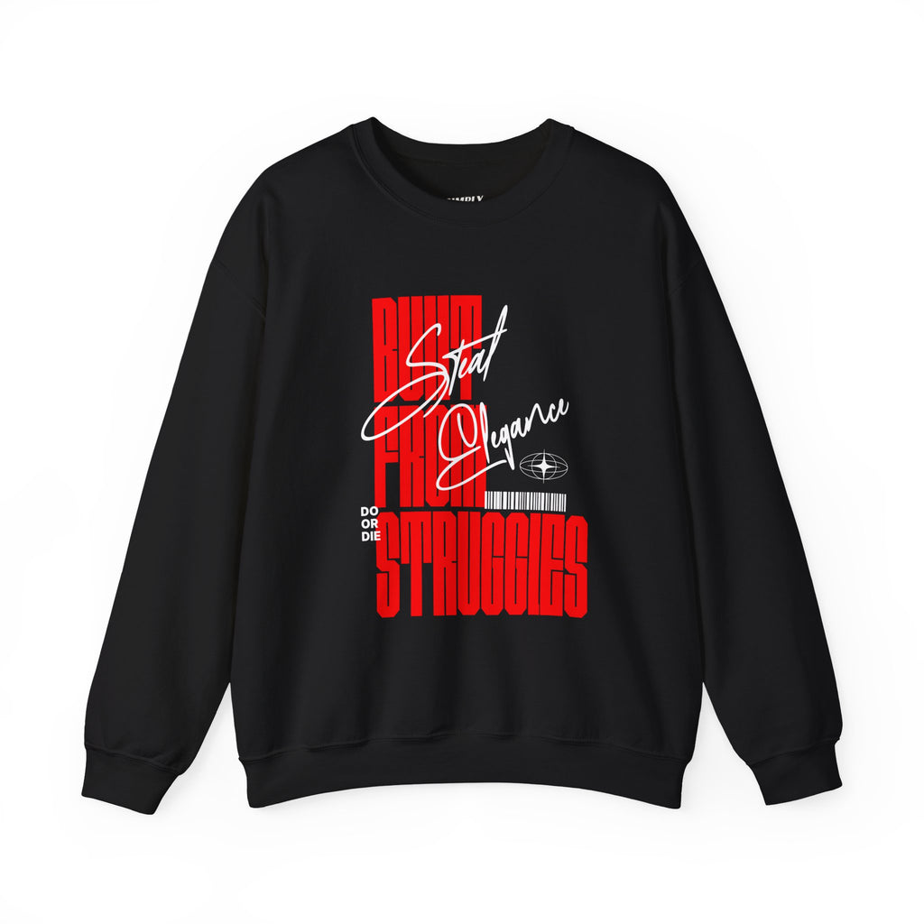 Bold Statement Crewneck Sweatshirt - 'Stand For Elegance' Theme