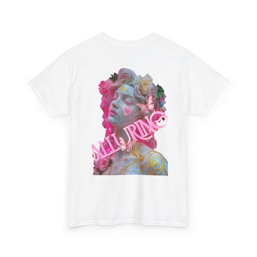 "Neon Muse" – Sculpted Floral Graphic Tee