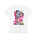"Neon Muse" – Sculpted Floral Graphic Tee