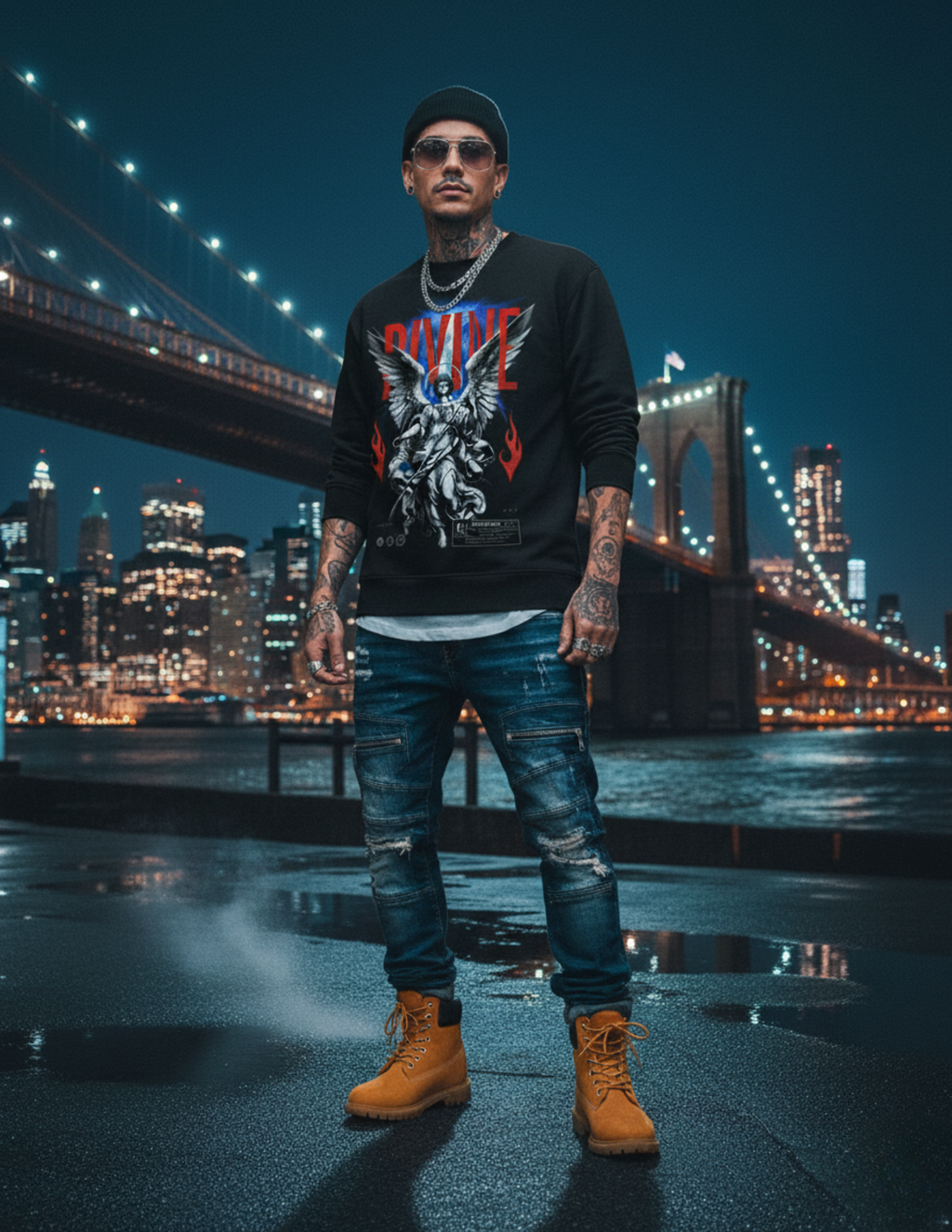 Divine Graphic Crewneck Sweatshirt - Unisex Heavy Blend