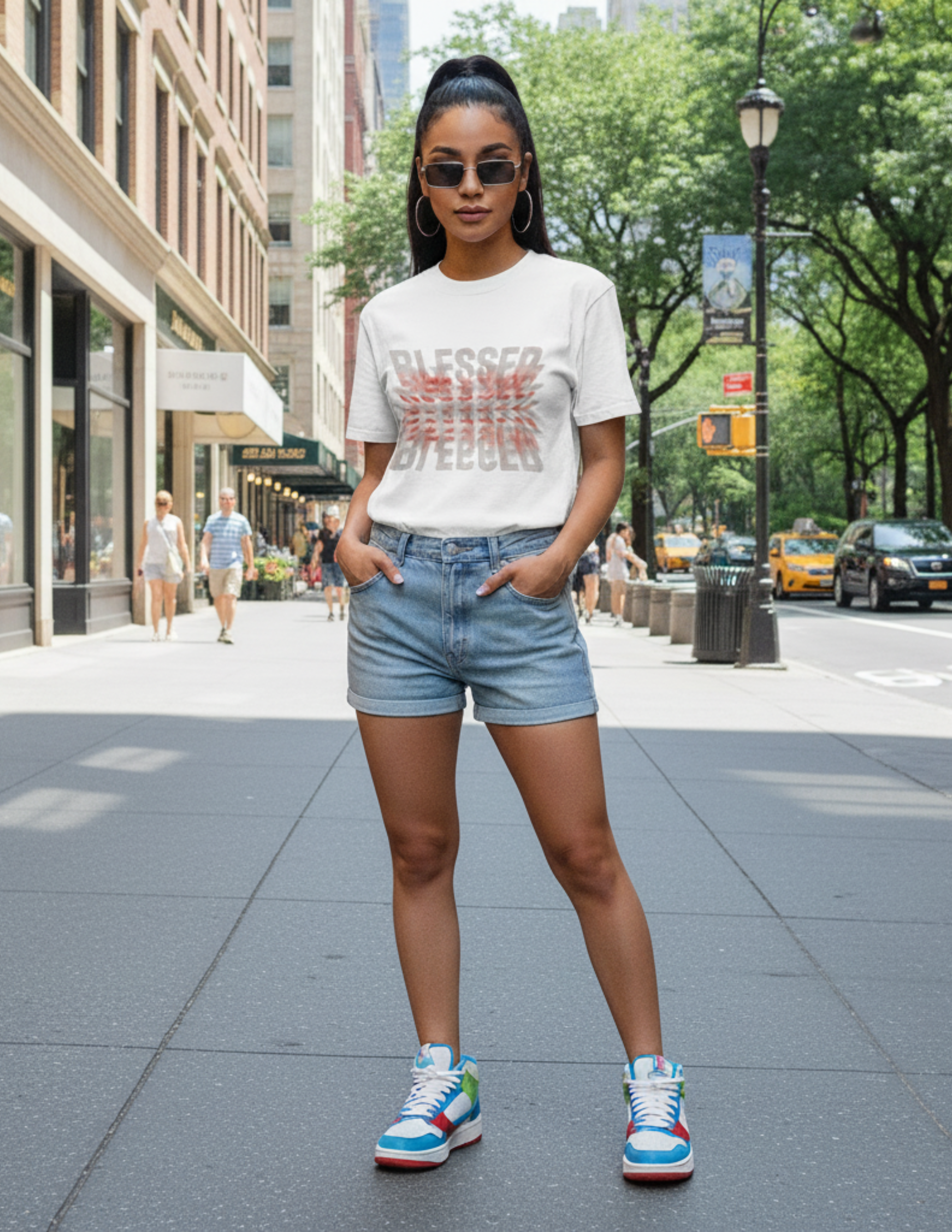 Blessed Unisex Heavy Cotton Tee - Positive Vibe T-Shirt