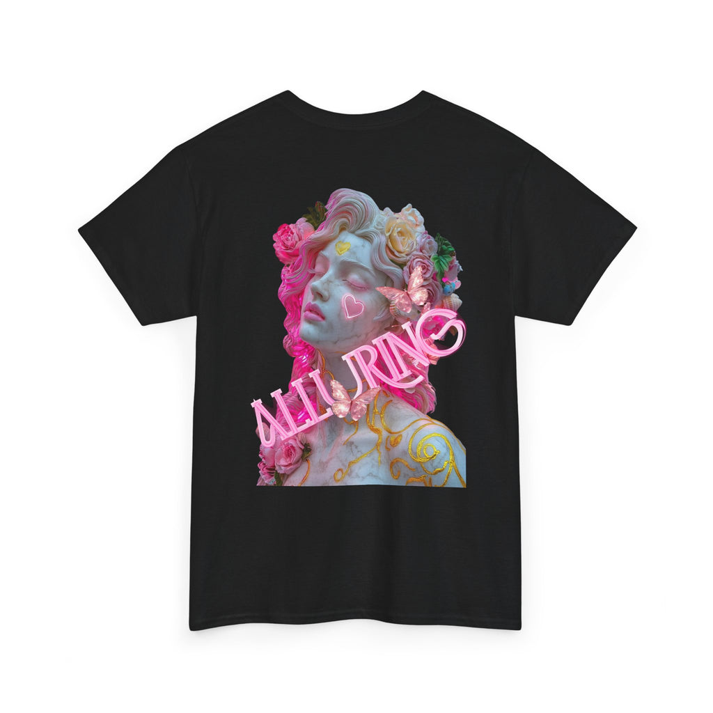 "Neon Muse" – Sculpted Floral Graphic Tee