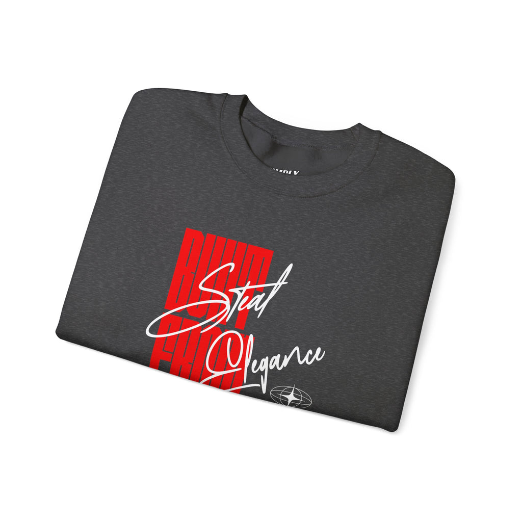 Bold Statement Crewneck Sweatshirt - 'Stand For Elegance' Theme
