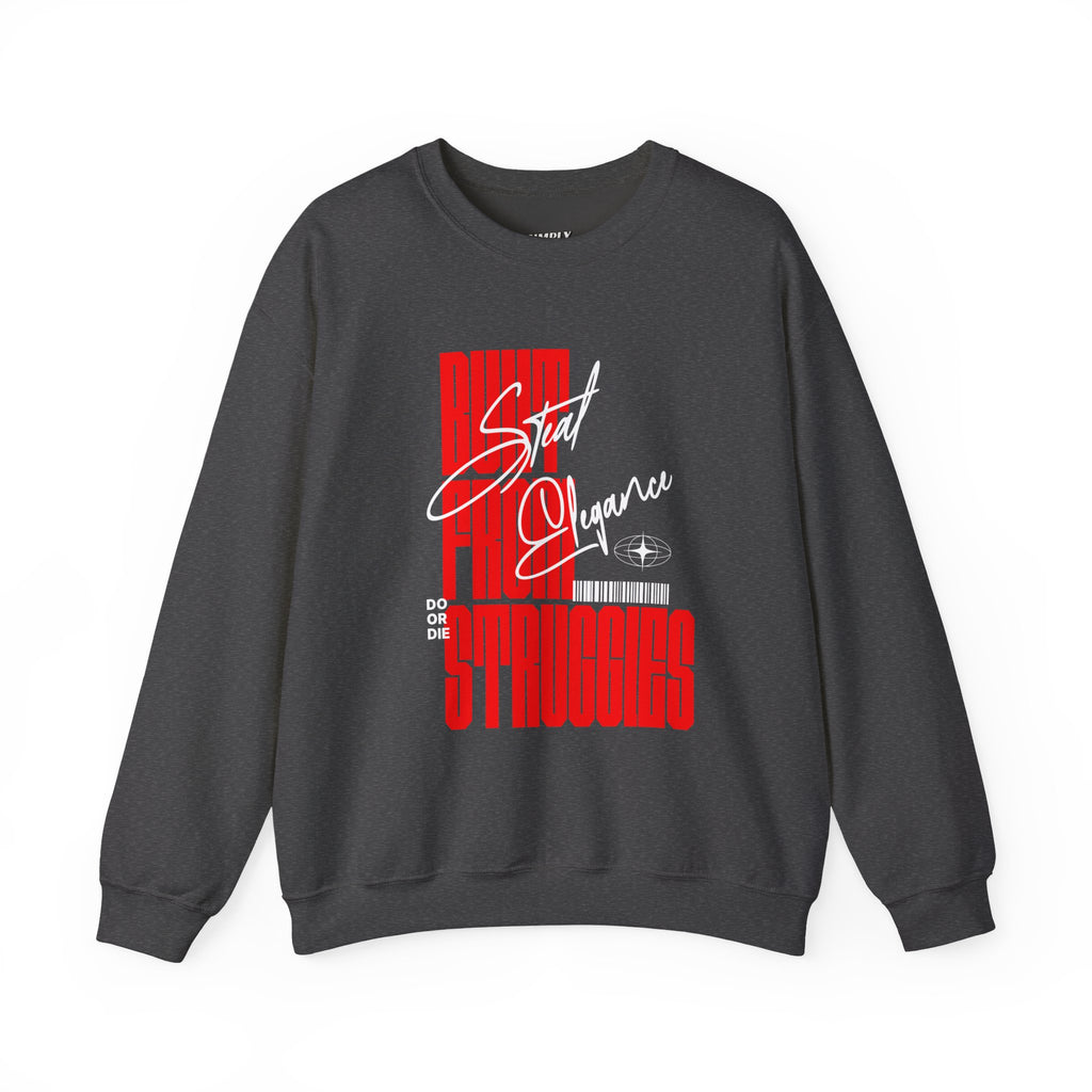 Bold Statement Crewneck Sweatshirt - 'Stand For Elegance' Theme