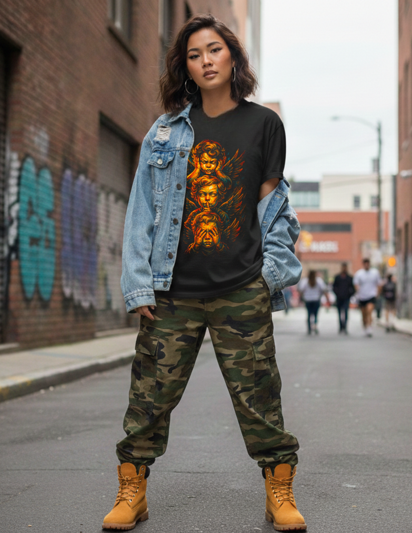 "See No Evil, Hear No Evil, Speak No Evil" DTF Graphic T Shirt