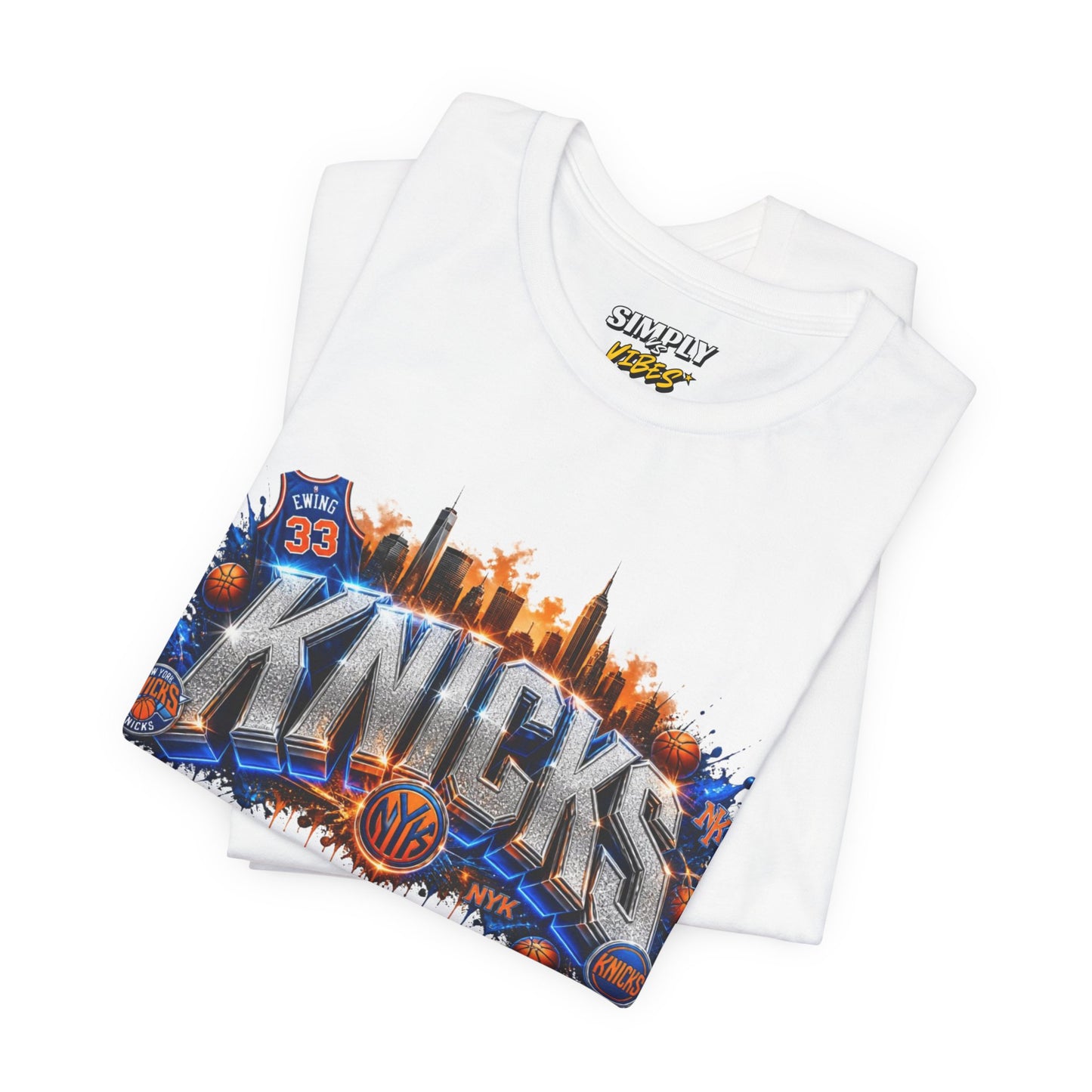 NY Basketball Skyline Graphic Tee - Gildan Custom DTF Print Streetwear Shirt