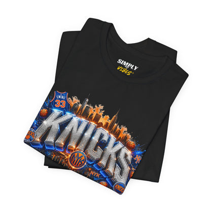 NY Basketball Skyline Graphic Tee - Gildan Custom DTF Print Streetwear Shirt