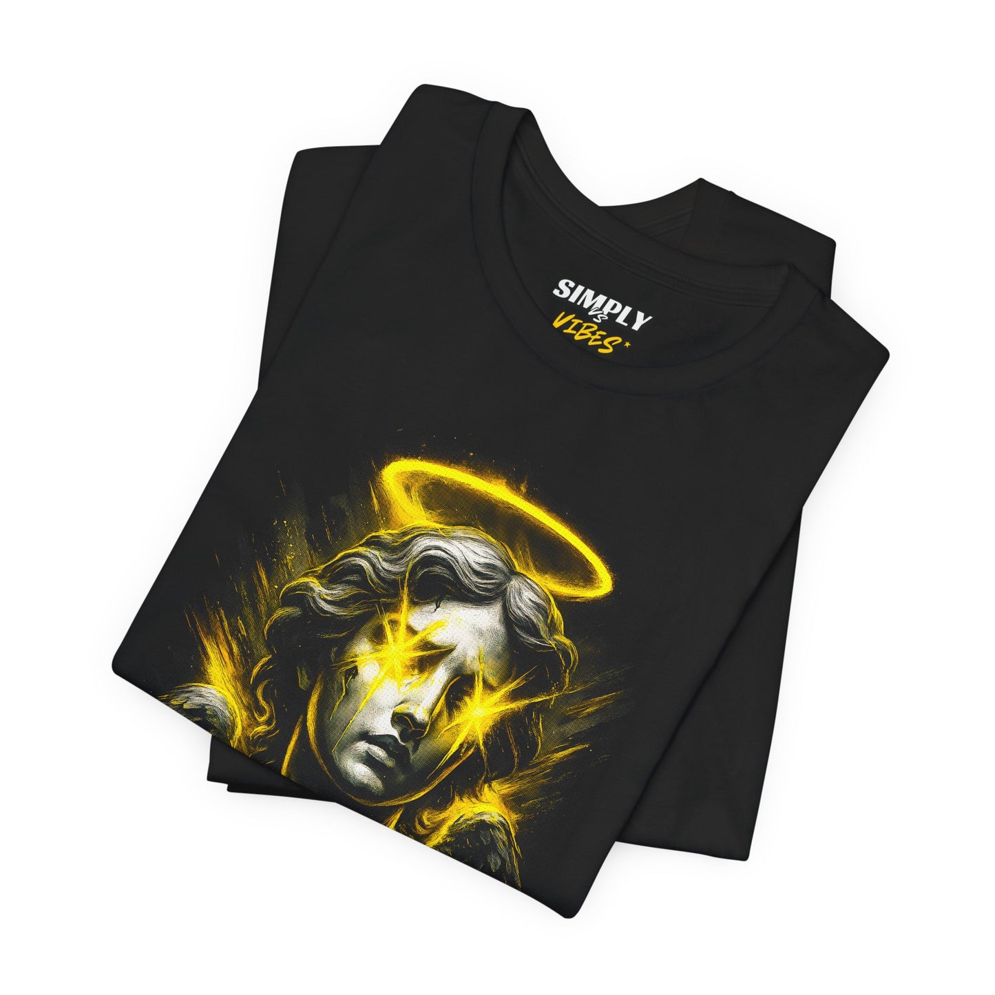 Golden Halo Angel Graphic Tee – Urban Streetwear Aesthetic T-Shirt