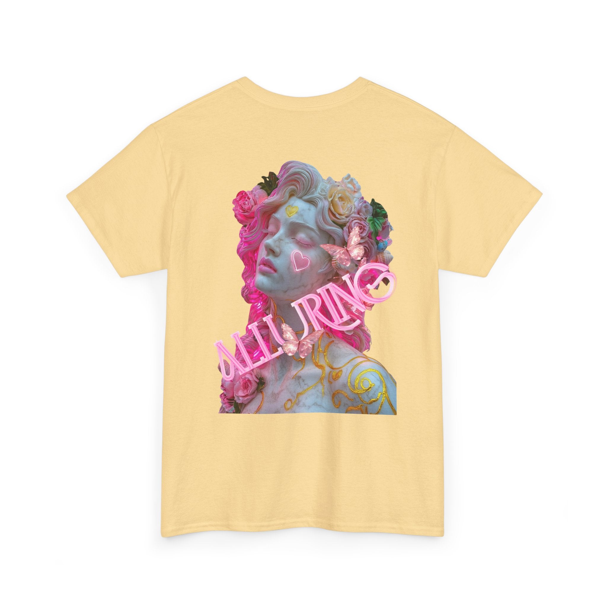 "Neon Muse" – Sculpted Floral Graphic Tee